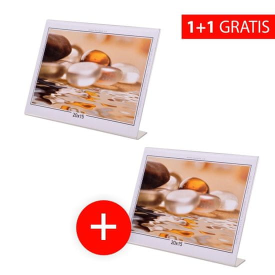 Karpex Akce 1+1: Akrylový fotorámeček KARPEX 20x15cm šířka + druhý stejný fotorámeček navíc