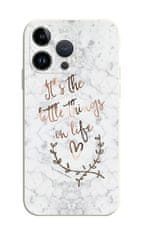 TopQ Kryt iPhone 15 Pro Mramor Little things 112476