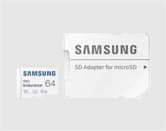 Samsung paměťová karta 64GB PRO Endurance micro SDXC (čtení až 130MB/s) + SD adaptér