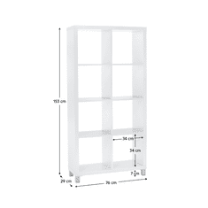 KONDELA Regál, bílá, Tofi 3 NEW