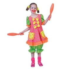 funny fashion Dětský kostým Klaunka Fluorina 152