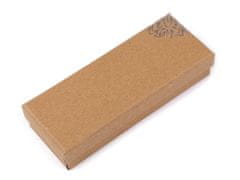 Kraftika 1ks (6x15,5 cm) hnědá přírodní papírová krabička stříbrný