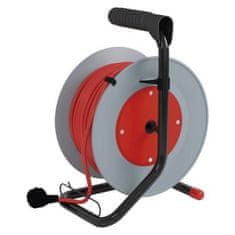 Emos Prodlužovací kabel na bubnu s pohyblivým středem se 4 zásuvkami 1,0 mm² DULU 15 m červený