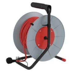 Emos Prodlužovací kabel na bubnu s pohyblivým středem se 4 zásuvkami a vypínačem 1,5 mm² DULU 25 m červený