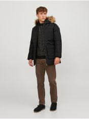 Jack&Jones Černá pánská zimní parka Jack & Jones Wing S