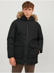 Jack&Jones Černá pánská zimní parka Jack & Jones Wing S