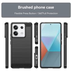 Techsuit Pouzdro Carbon Bush TPU pre Xiaomi Redmi Note 13 Pro/Poco X6 - Černá KP29166