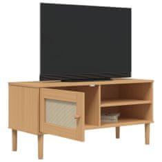 Vidaxl TV skříňka SENJA ratanový vzhled hnědá 106x40x49 cm borovice