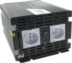 Měnič napětí+UPS 24V/230V/1000W, CARSPA CPS1000, čistá sinusovka