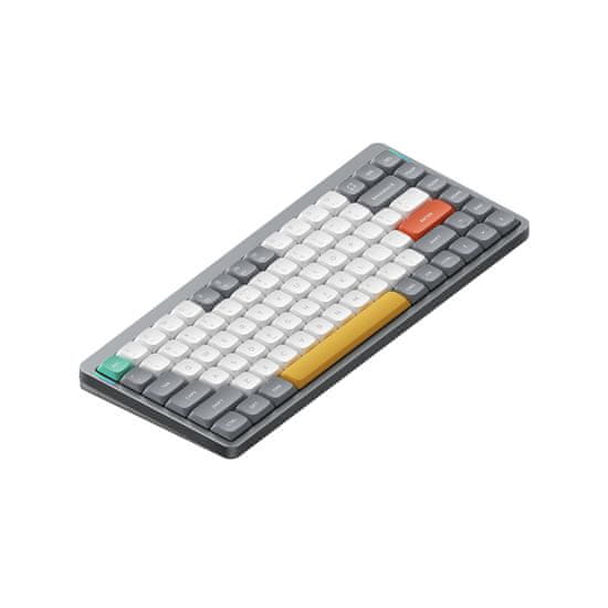 NuPhy Air75 V2 Bezdrátová Mechanická Klávesnice Slim, Lunar Gray, Gateron Brown