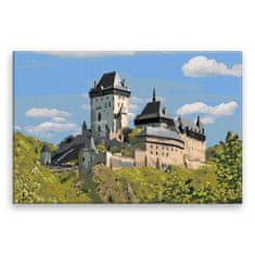 Malujsi Malování podle čísel - Hrad Karlštejn 03 - 120x80 cm, plátno vypnuté na rám