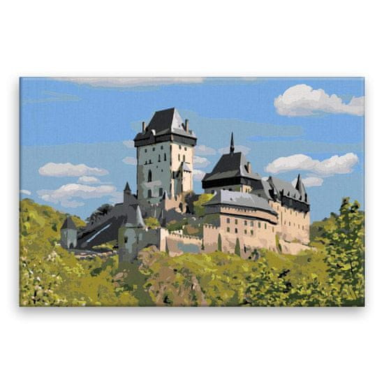 Malujsi Malování podle čísel - Hrad Karlštejn 03 - 60x40 cm, bez dřevěného rámu