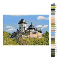 Malujsi Malování podle čísel - Hrad Karlštejn 03 - 120x80 cm, plátno vypnuté na rám