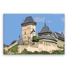 Malujsi Malování podle čísel - Hrad Karlštejn - 120x80 cm, bez dřevěného rámu