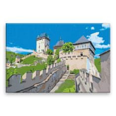 Malujsi Malování podle čísel - Hrad Karlštejn 02 - 120x80 cm, bez dřevěného rámu