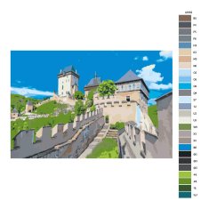 Malujsi Malování podle čísel - Hrad Karlštejn 02 - 120x80 cm, bez dřevěného rámu