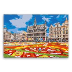 Malujsi Malování podle čísel - Grand Place Brusel 02 - 120x80 cm, plátno vypnuté na rám