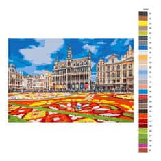 Malujsi Malování podle čísel - Grand Place Brusel 02 - 120x80 cm, plátno vypnuté na rám