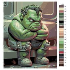 Malujsi Malování podle čísel - Hulk - 80x100 cm, plátno vypnuté na rám