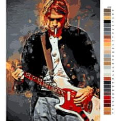 Malujsi Malování podle čísel - Kurt Cobain 02 - 40x60 cm, plátno vypnuté na rám