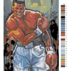 Malujsi Malování podle čísel - Muhammad Ali - 80x120 cm, bez dřevěného rámu