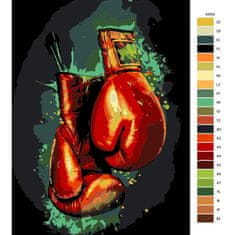 Malujsi Malování podle čísel - Boxerské rukavice - 80x120 cm, bez dřevěného rámu