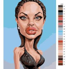 Malujsi Malování podle čísel - Angelina Jolie - 80x120 cm, bez dřevěného rámu