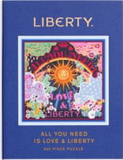 Galison Čtvercové puzzle Liberty: Všechno, co potřebuješ, je láska a volnost 500 dílků