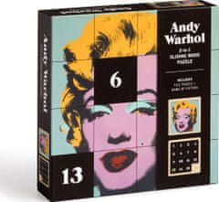 Galison Posuvné dřevěné puzzle Andy Warhol: Marilyn 2v1 (16 dílků)