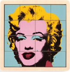 Galison Posuvné dřevěné puzzle Andy Warhol: Marilyn 2v1 (16 dílků)