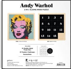 Galison Posuvné dřevěné puzzle Andy Warhol: Marilyn 2v1 (16 dílků)