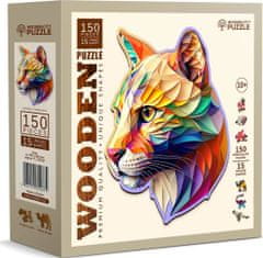 Wooden city Dřevěné puzzle Barevná puma 150 dílků EKO