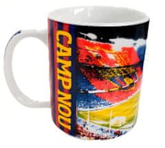 FotbalFans Hrnek FC Barcelona, keramický, Camp NOU, 300 ml