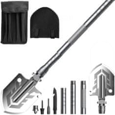 MG Folding Shovel 16in1 skládací lopata, stříbrná