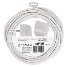 Emos Prodlužovací kabel s 1 zásuvkou 1,5 mm² MULO 7 m bílý