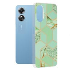 Techsuit Marble pouzdro pro Oppo A17 - Zelená KP29203