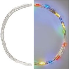 Emos LED vánoční nano řetěz, 1,9 m, 2x AA, vnitřní, multicolor, časovač