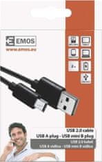 Emos Nabíjecí a datový kabel USB-A 2.0 / mini USB-B 2.0, 2 m, černý