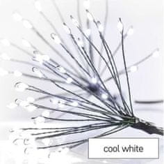 Emos LED světelný řetěz – svítící trsy, nano, 2,35 m, vnitřní, studená bílá, časovač