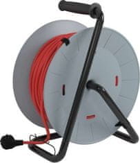Emos Prodlužovací kabel na bubnu 50 m / 4 zásuvky / červený / PVC / 230 V / 1,5 mm2