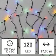 Emos LED vánoční řetěz – tradiční, 17,85 m, venkovní i vnitřní, multicolor