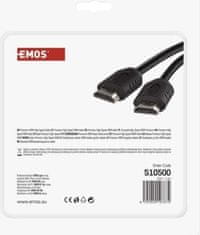 Emos HDMI 2.0 high speed kabel A vidlice – A vidlice 5 m