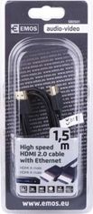 Emos HDMI 2.0 high speed kabel ethernet A vidl.-A vidl. slim 1,5m