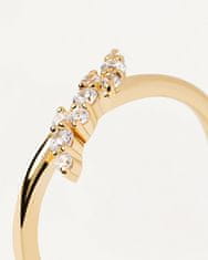 PDPAOLA Originální pozlacený prsten se zirkony Natura Essentials AN01-886 (Obvod 56 mm)