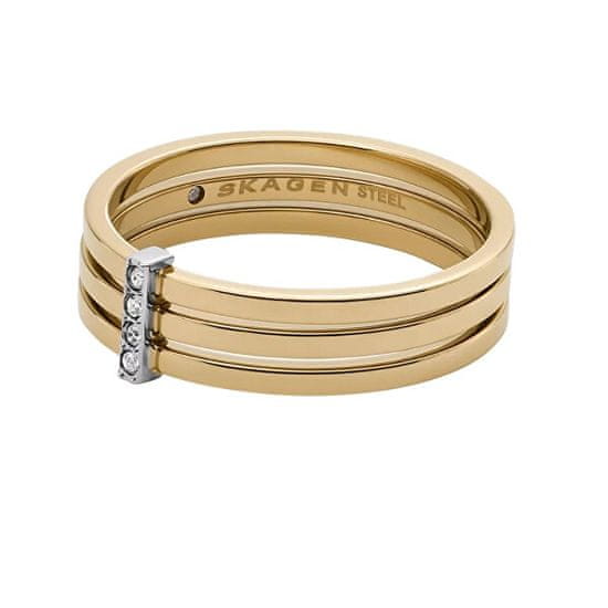 Skagen Elegantní pozlacený prsten Kariana SKJ1672998