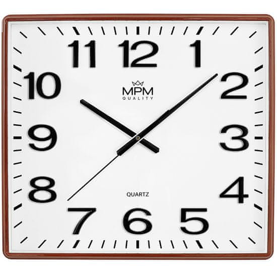 MPM QUALITY Hranaté plastové hodiny MPM Vinity