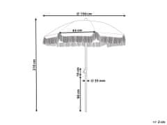 Beliani Zahradní slunečník 150 cm černý/ bílý MONDELLO