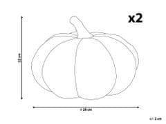 Beliani Sada 2 dekorativních buklé polštářů ve tvaru dýně 28 cm zelené MUNCHKIN