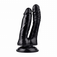 Xcock Vaginálně-anální dvojitý dildo 20cm s vypínáním, dvě penisy pro anus pipes