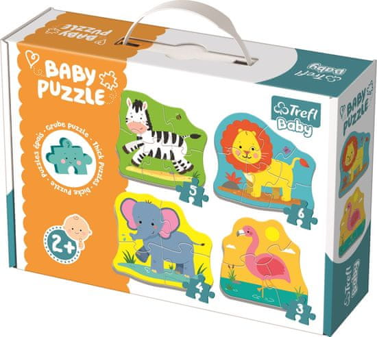 Trefl TREFL Baby puzzle Zvířata na safari 4v1 (3,4,5,6 dílků)